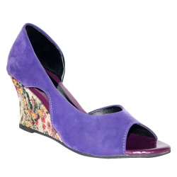 Fiorella Purple Peep Toes